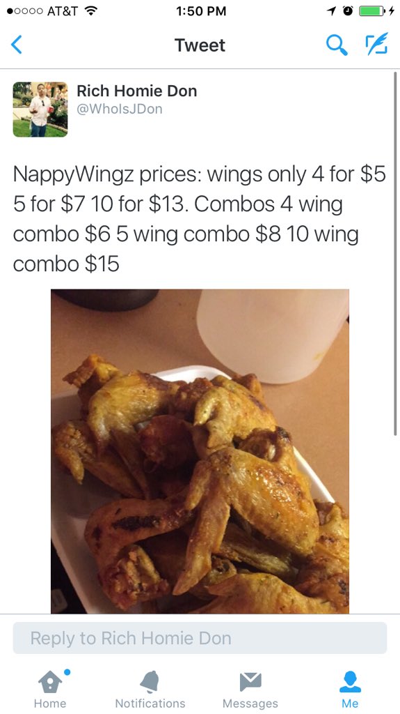 WhoIsJDon's tweet photo. Anybody wanting wings HIT MY LINE!!! I am cooking now and for most of the rest of the day!!! RT to save a life!! https://t.co/oS1nHJFrrQ