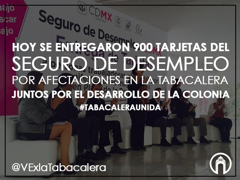 #HoyEsUnBuenDia la Tabacalera recibió 900 tarjetas de apoyo para trabajadores de la colonia. #SegurodeDesempleo