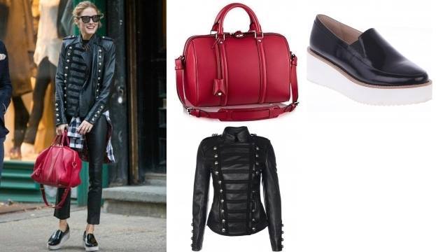 Star Style on X: Olivia Palermo wearing Louis Vuitton Sofia Coppola  Satchel Bag, Boda Skins Napoleon Jacket…    / X