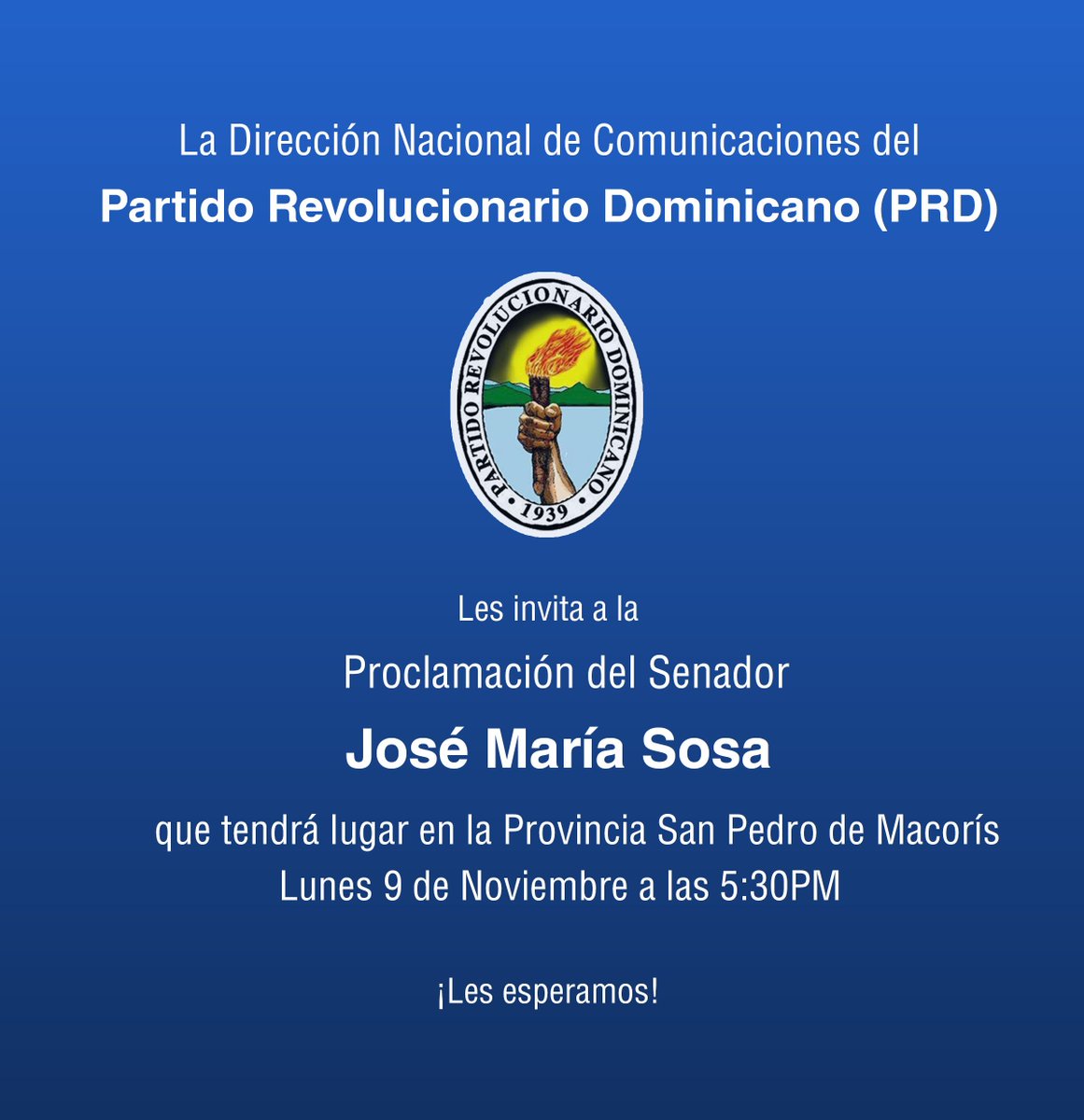 Proclamación del Senador. #JoséMariaSosa 
#VotaPRD
#GobiernoCompartido