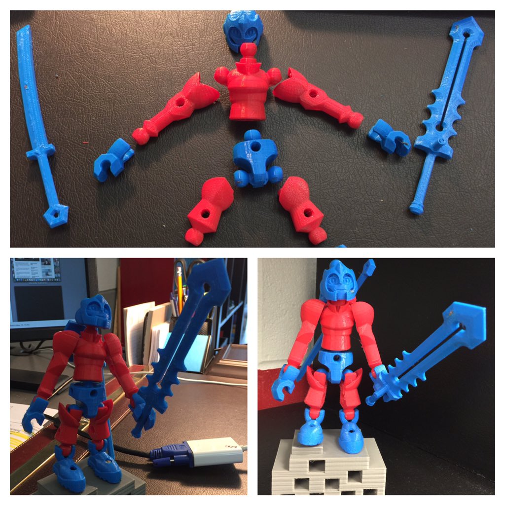 d_whitlock's tweet photo. The creativity some of my students show blows me away! 3D printed Super heroes! #makerspace #makesomething #PBL https://t.co/DxKS5COnBm
