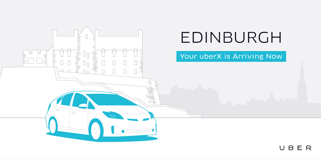 UberUK's tweet photo. Hello, Edinburgh - we’re excited to be on the road in Auld Reekie! https://t.co/XJcmQOQQib https://t.co/pyRspZK6cw