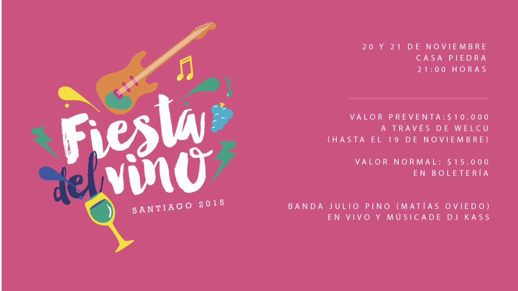 ArestiChileWine's tweet photo. Queda poco para la gran #FiestadelVino de @vinosdechile Compren las entradas ya!!! Y probarán lo mejor de #Aresti https://t.co/J1oLsgH67J