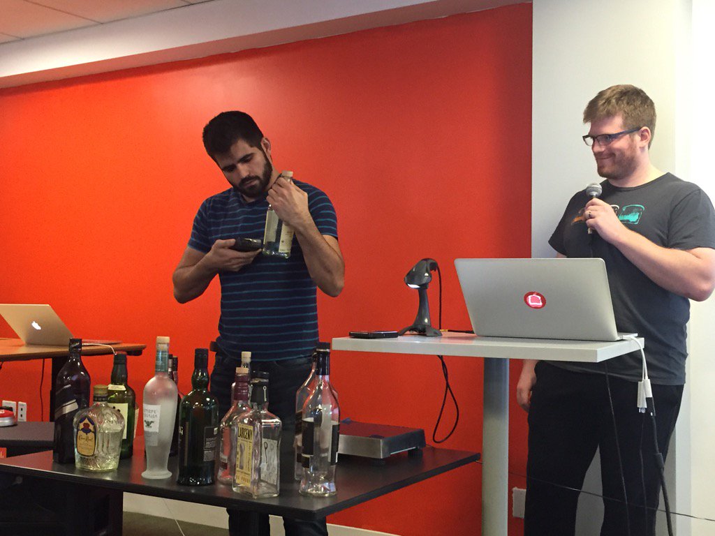 kendalaustin8's tweet photo. Drinking at 10am or demonstrating the #toasthackathon projects? Let's just say a little bit of both. https://t.co/1T4aMyInXs