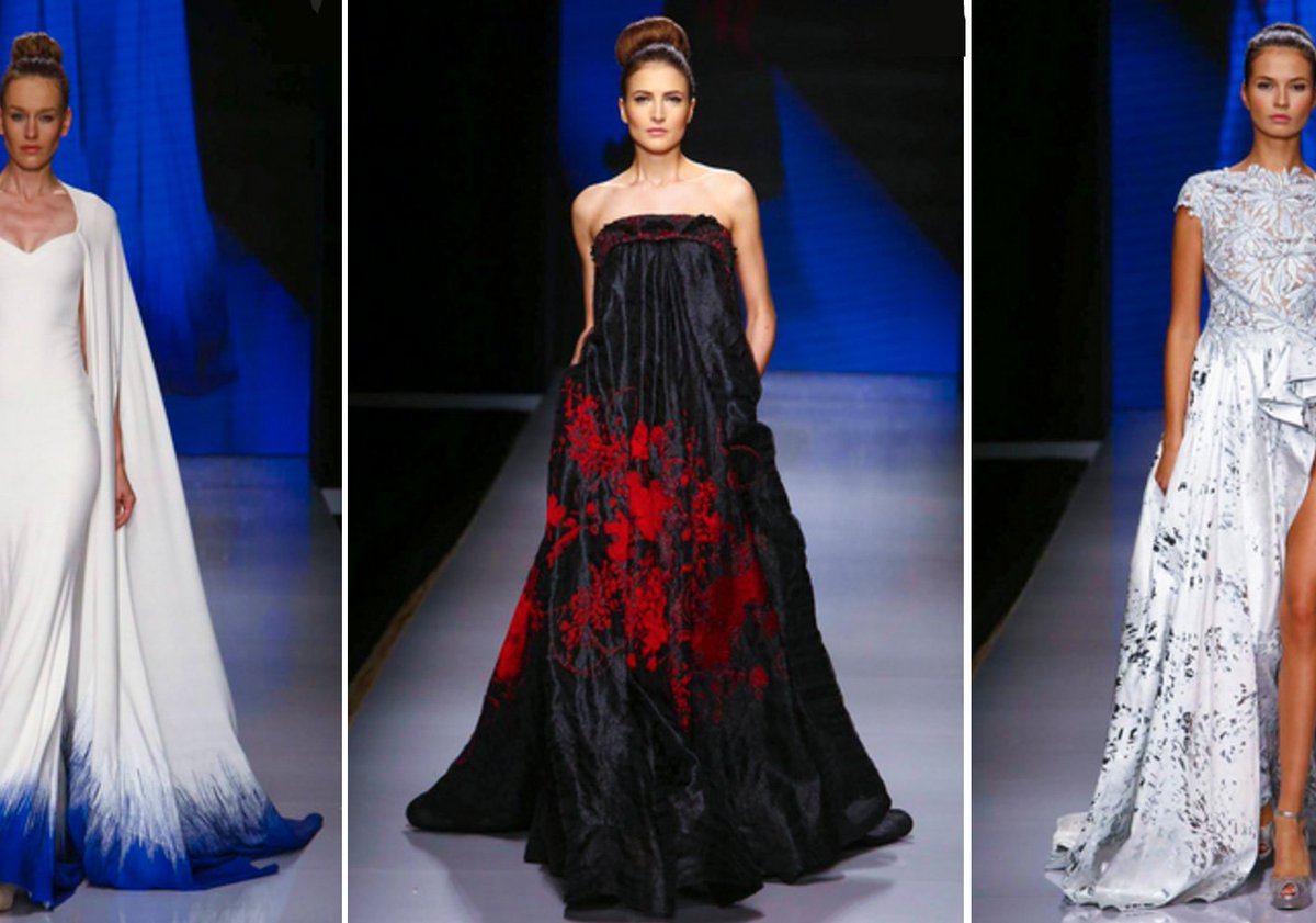DubaiFashionWk's tweet photo. Tony Ward closing the Arab Fashion Week presented by Huawei. Elegance in simple detailed lines. #HuaweiAFW #AFWSS16 https://t.co/kAcJhtPMXS