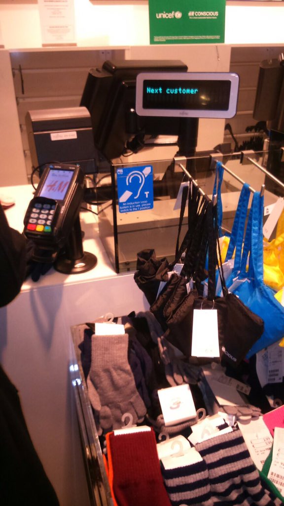 LetsLoopDerby's tweet image. Loop sign at counter but staff had no knowledge of the system at H&amp;amp;M in the Intu centre. #LetsLoopDerby #Loop2015