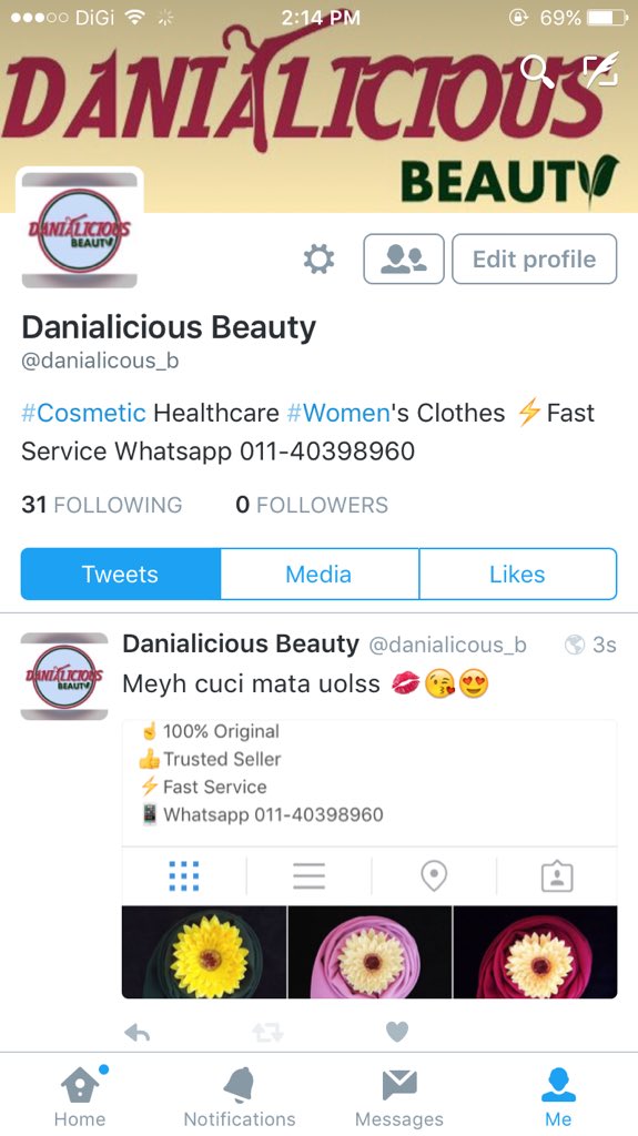 Yang mana Gugirl2 Tu , haaa nah untuk korang, follow la dia @danialicous_b