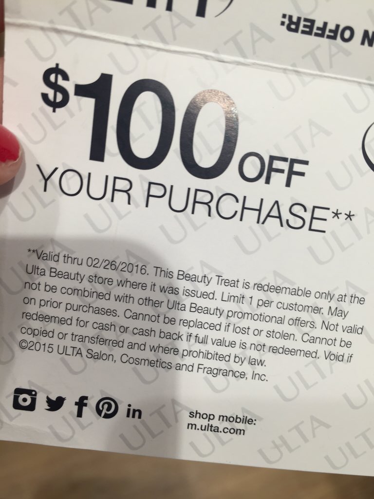 Emily Wolff on Twitter "I won the 100 gift card at Ulta