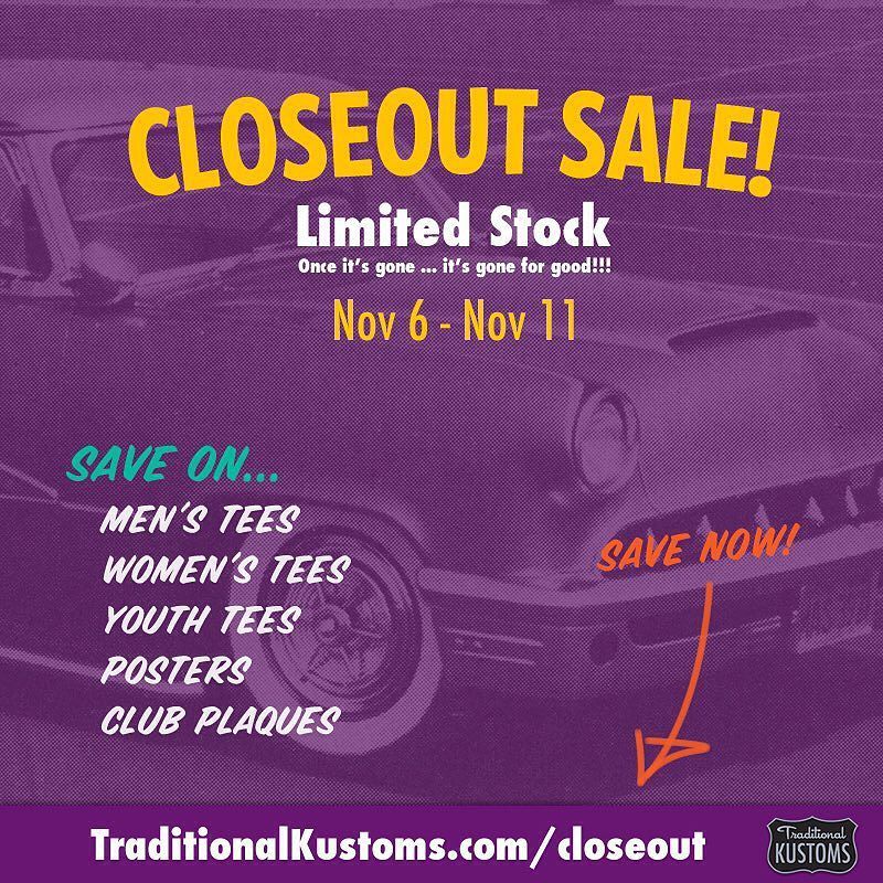 TradKustoms's tweet photo. Closeout Sale!! Save 25 - 30% on our Tees for Men, Women and Kids, Mechanic's Shirts, Post… https://t.co/fM7vRGRhOq https://t.co/N8EBXDdOVG