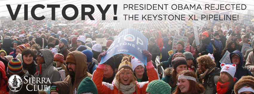 SierraClub's tweet photo. BREAKING! @POTUS just rejected Keystone XL once &amp; for all! Sign the Thank you card: https://t.co/lOZvRJnIRP https://t.co/mRGQiaDR3L