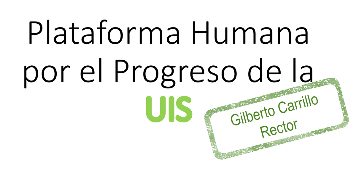 GilbertoUIS's tweet photo. Por la calidad de la #UIS: #GilbertoRector https://t.co/5U3Cs5fLUi