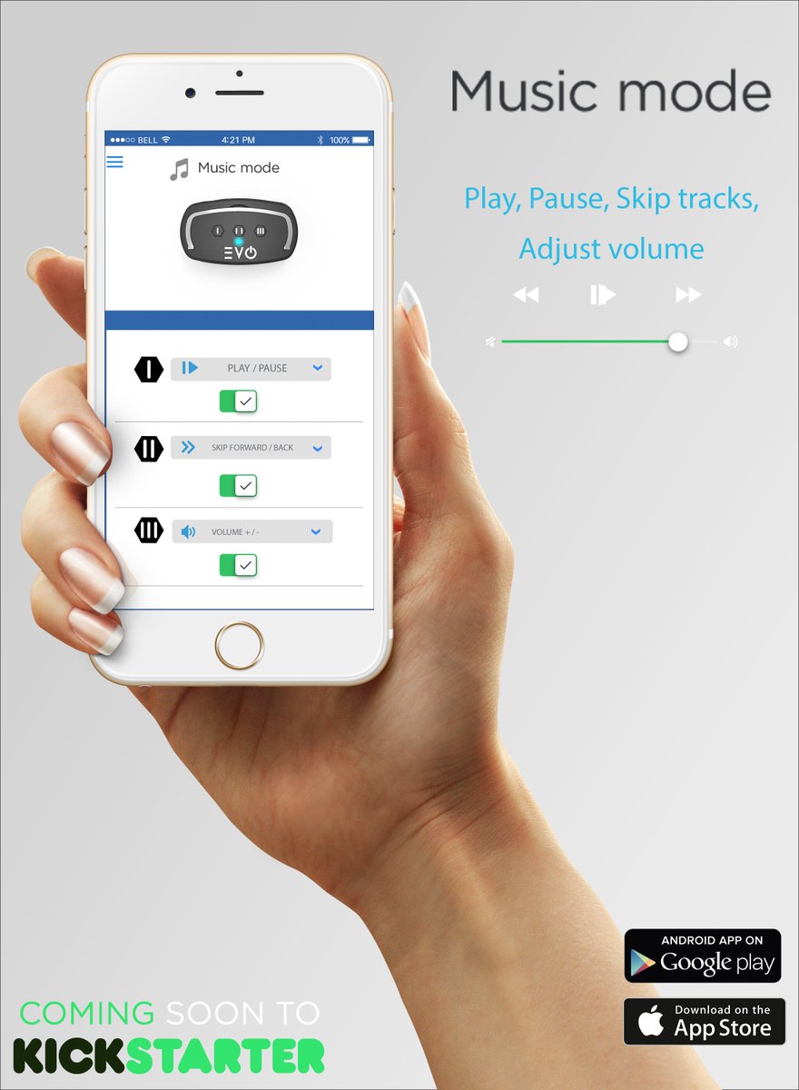 Evolu2ion's tweet image. Control your music without touching your phone with EVO #bluetoothremote Retweet for a chance to win! #kickstarter