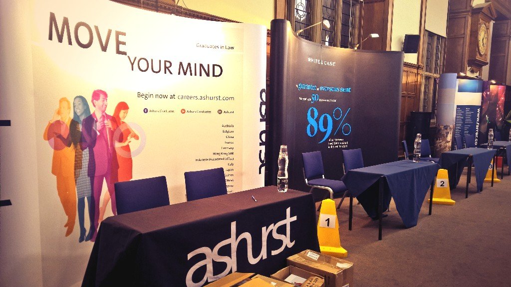 Set up finishing off ready for the <a href="/OxfordCareers/">Careers Service, University of Oxford</a> #OxLawFair tomorrow...