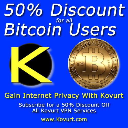 KovurtAgent's tweet photo. Promo: #Bitcoin Users Get 50% Discount Off All Kovurt #VPN Services! Subscribe: https://t.co/0qG65WGtMW #privacy https://t.co/4miwmLf0rG