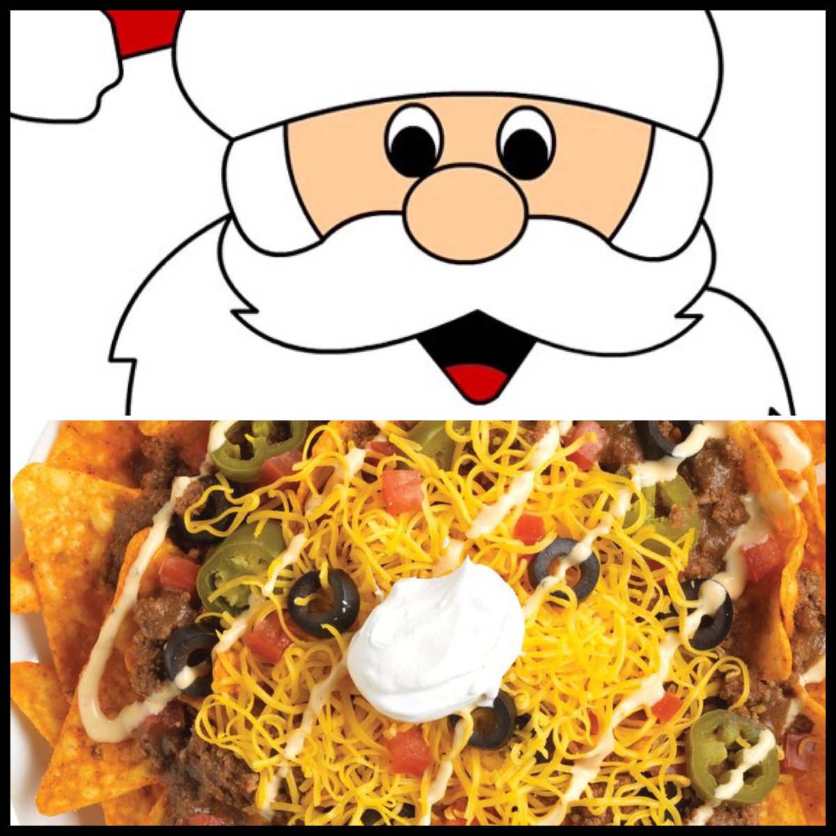 RealSFSantaCon's tweet image. Namaste on the cookies and milk this year and give Santa what he wants - NACHOS!! #NationalNachosDay #santasf