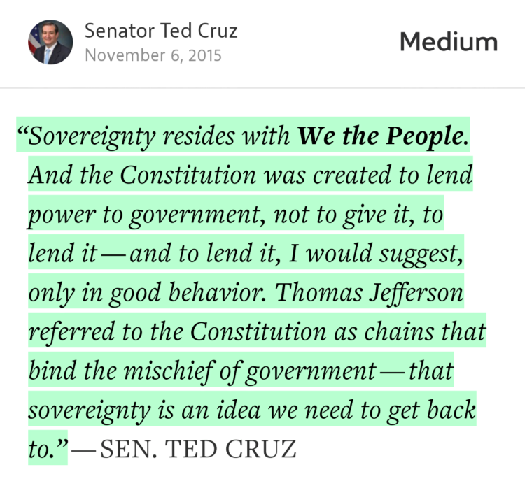 SenTedCruz's tweet image. A Week Fighting for #Freedom, #Texas and the American People — via @Medium medium.com/@SenTedCruz/a-…