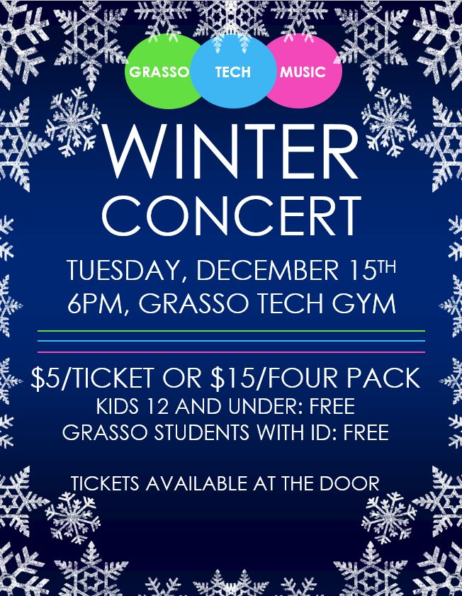 GrassoTechMusic's tweet photo. Our winter concert is coming up! Join our Facebook event to let us know that you're coming! https://t.co/aCsKysEYji https://t.co/CuDknDcAsU