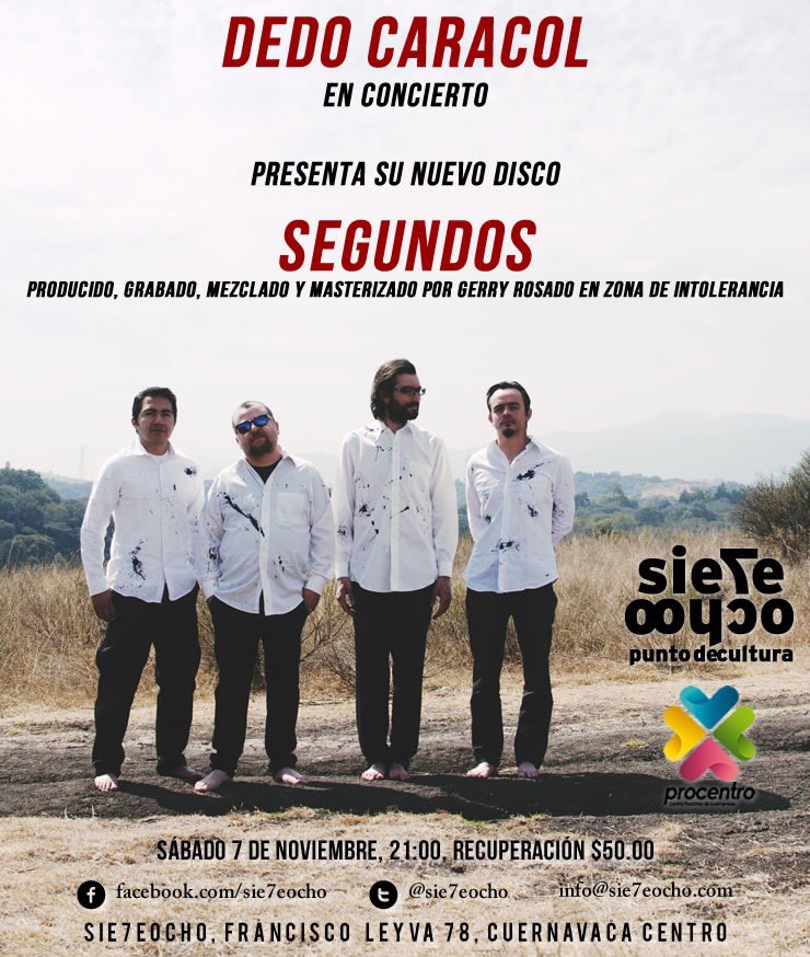 dedocaracol's tweet photo. Mañana nos vemos en el @sie7eocho en Cuernavaca! https://t.co/8bSgfR3EB6