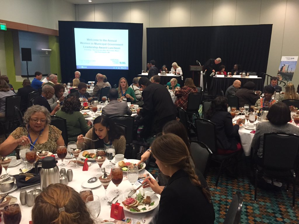 A room full of strong women (and a few secure men) for #NLC15 Women in Municipal Government lunch. #WiMG