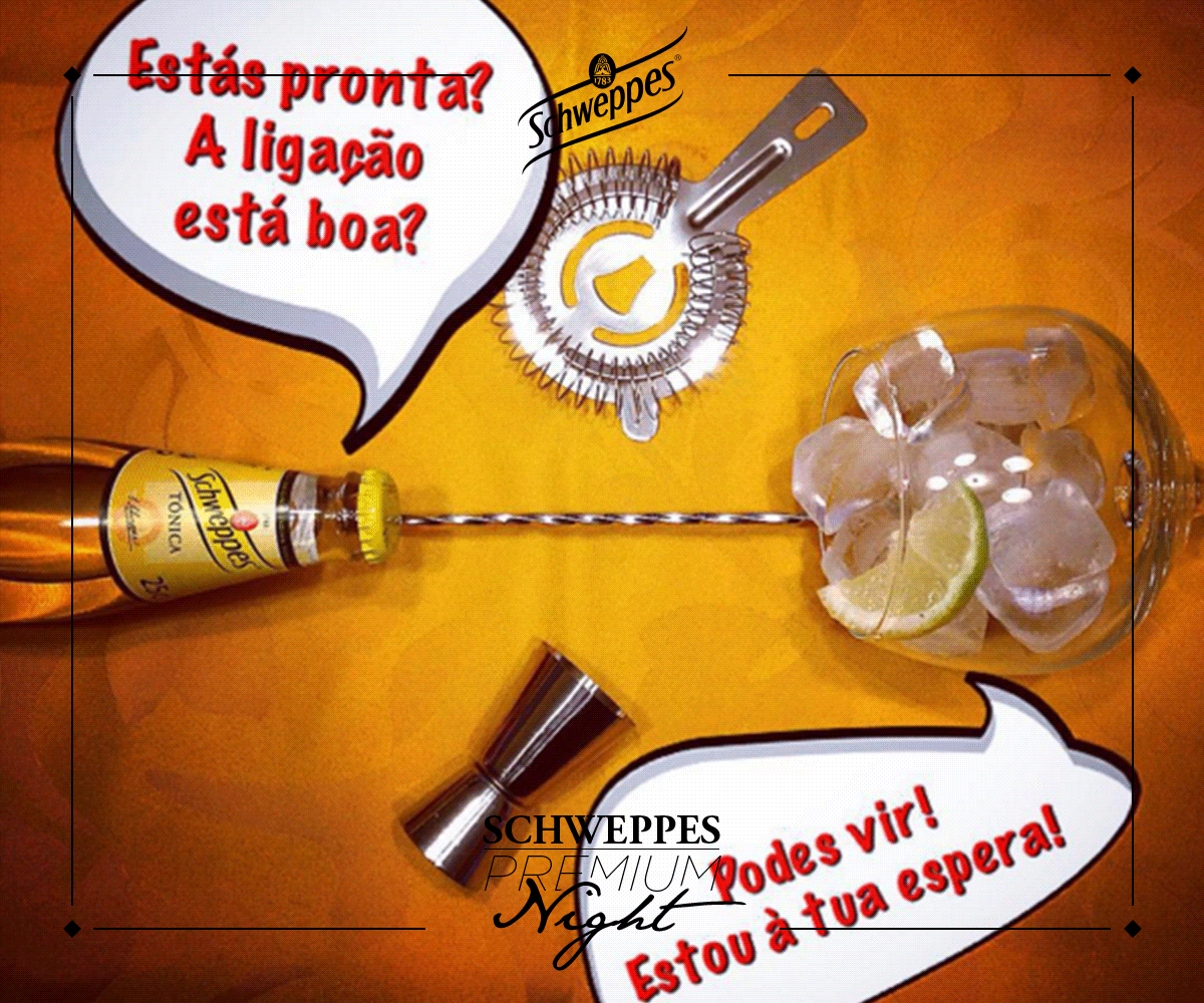 Manel, Joana, Sérgio, Ana e João, podem vir que hoje os brindes fazem-se em casa entre amigos!#schweppespremiumnight
