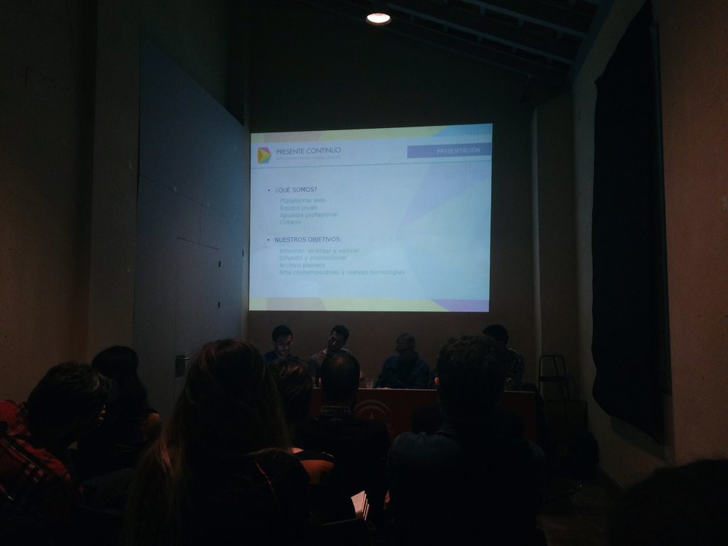 pte_continuo's tweet photo. Nuestro director @BertoArenillas presentando nuestro proyecto en @caac_sevilla #PContinuo https://t.co/KCDI1DJ4bJ