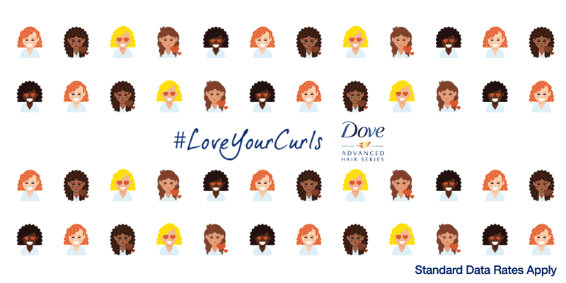 Dove's tweet photo. Download the NEW Dove Love Your Curls Emojis: https://t.co/rpqZHM4awu

RT &amp; spread the exciting news! #LoveYourCurls https://t.co/CTxEuDsv6g