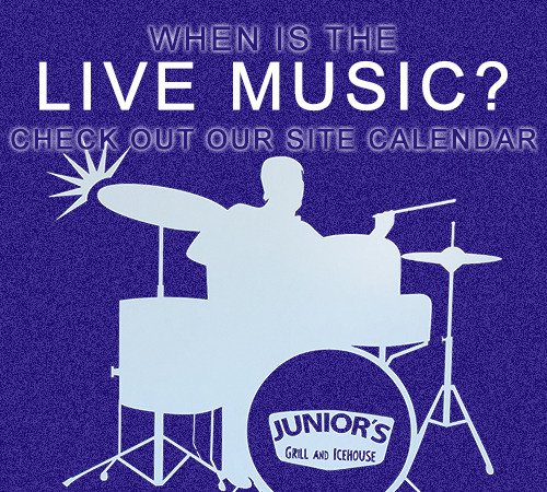 juniors_grill's tweet photo. Wondering which live bands are playing when? Check out the calendar on our website here: https://t.co/wgTn2bQDBs https://t.co/0IQJrKFR2k