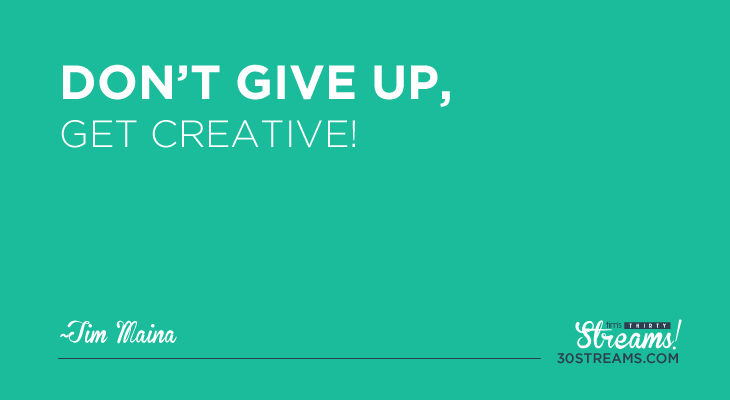 LGCY_Group's tweet photo. Set backs are guaranteed! When they hit, find creative ways to overcome them! #StreamOn #30streams #NeverGiveUp https://t.co/wbSoC3hwUX