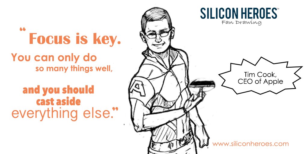 Couldn't agree more <a href="/tim_cook/">Tim Cook</a> Focus = key superpower of entrepreneurs! Read more superpowers buff.ly/1laSBwJ