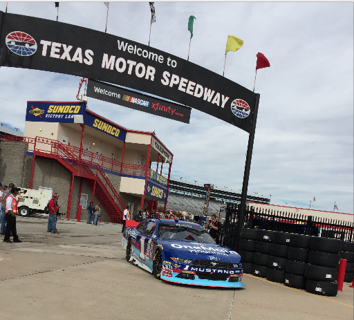 XfinityRacing's tweet photo. Not gonna lie. @TXMotorSpeedway has our favorite #XFINITYSeris garage entrance (or is it exit?) https://t.co/ls2OJXmE6y