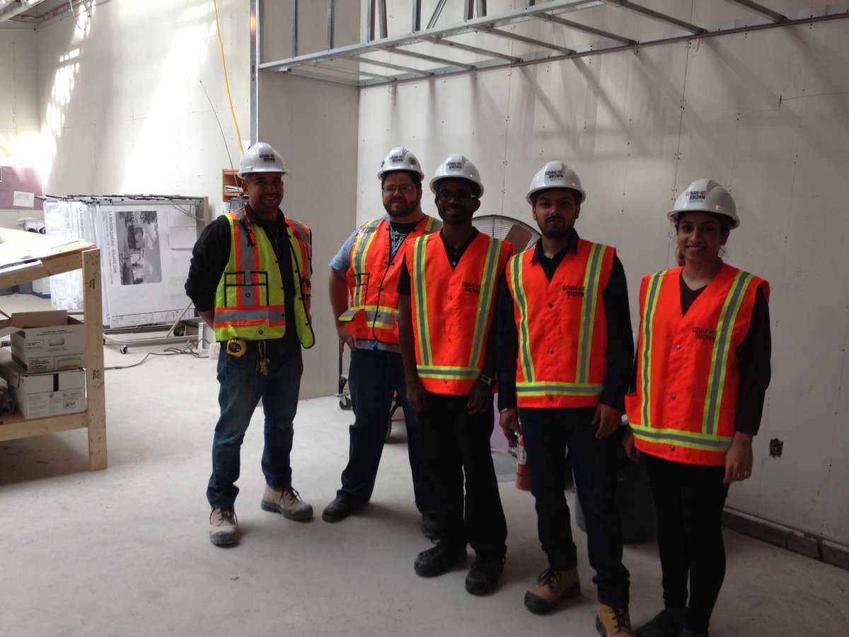 GovanBrown's tweet photo. Our Safety Officer took a group of @RyersonU Students on a tour of our @SIMONS_eng @shopSQUAREONE site #showtheropes https://t.co/SaXWHG8Vaz