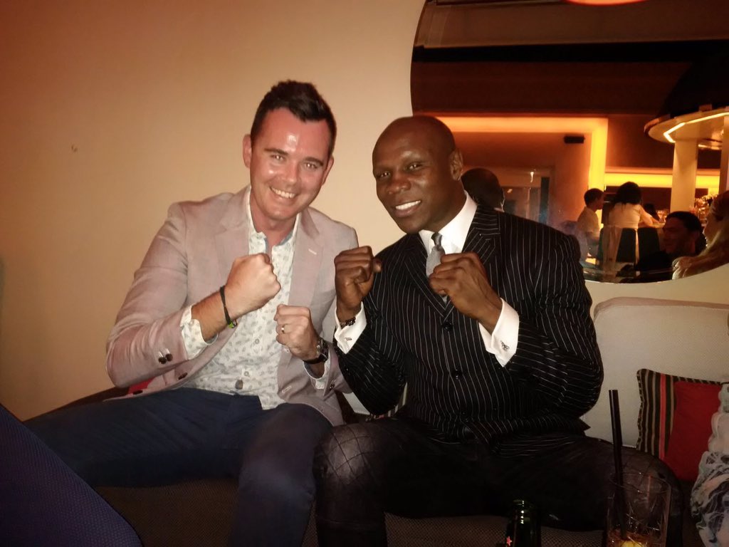 arrived out tonight to find out I would be spending the night with one of my greatest sporting heroes! @chriseubank