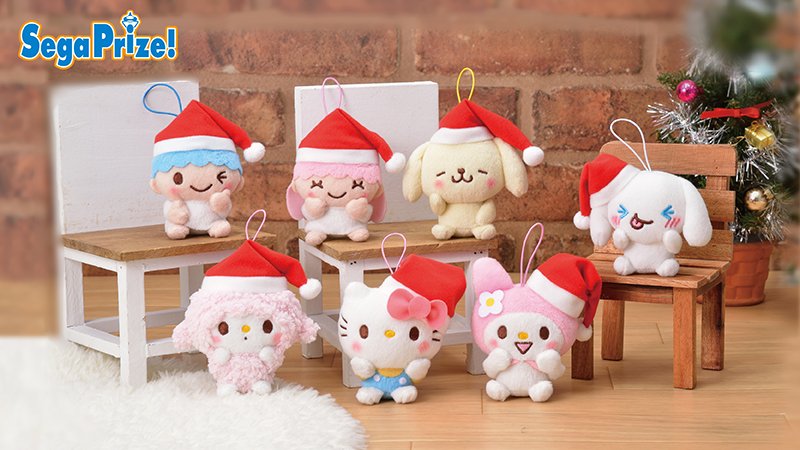 ゆるかわ サンリオキャラクターズ クリスマスマスコット】サンタ帽を