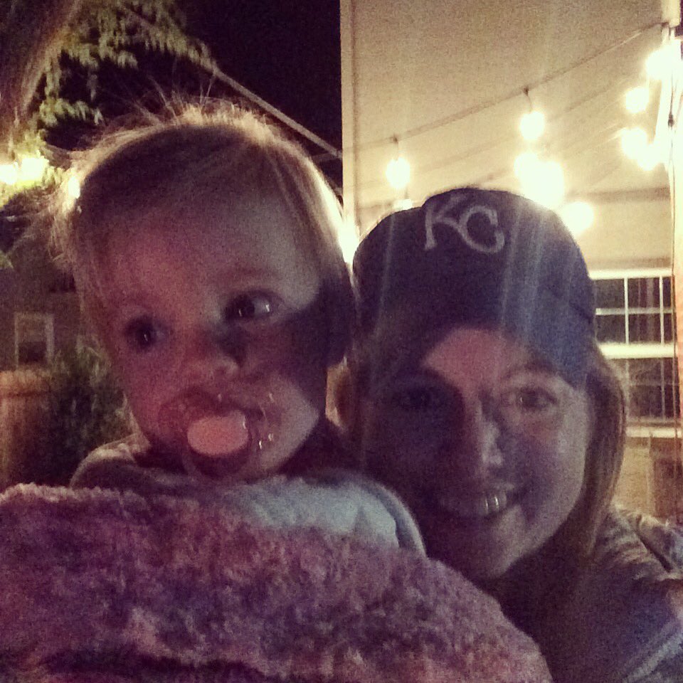 RockChalkMolly's tweet photo. No better way to celebrate #WorldSeries than by waking up your 19 month old baby to celebrate the win. #WSFanHunt https://t.co/melWLI0tuy