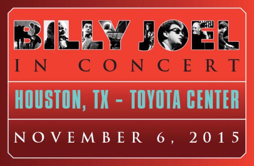 ToyotaCenter's tweet photo. Tonight we welcome the legendary @BillyJoel to #Houston! 

Doors: 7pm; Show: 8pm https://t.co/NhR1RBczRt https://t.co/q4JW4LVcF7