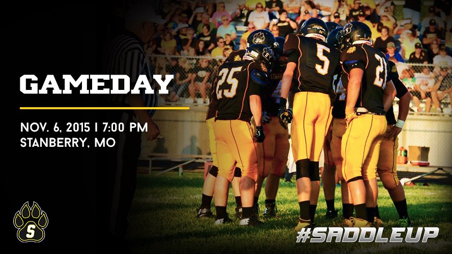 StanberryFB's tweet photo. GAMEDAY! The Bulldogs play Albany tonight for a District Championship. Game time is set for 7:00! #SaddleUp https://t.co/D1YE9LZjfv
