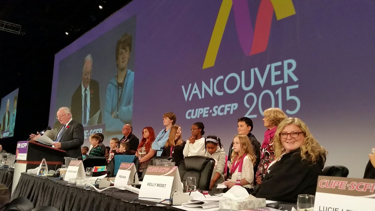 CUPE825's tweet photo. #CUPE2015 ends with a glimpse into our future! #thankyou https://t.co/weXOMwWhEP