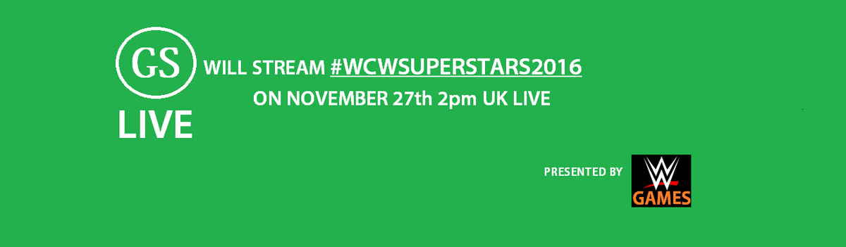 GameStationLive's tweet photo. The First stream will be November 27th 2pm UK LIVE and the game will be #WCWSuperstars2016. #GetReady https://t.co/ZIe3cGlqd3
