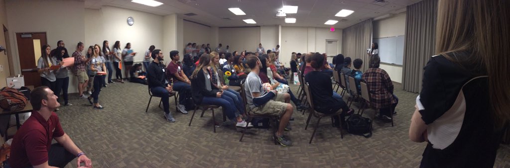 MSUTexasHousing's tweet photo. Looking forward to getting to know this group of RA candidates! #ProjectHousing #RAselection https://t.co/qJL9n4tjdc