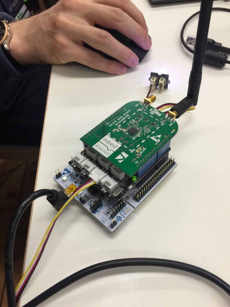 We will create a smart umbrella that reminds you to take it with you when it rains @mgrenacher #IoTHack15
