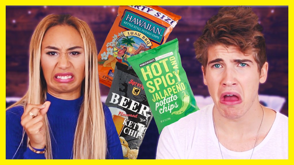 JoeyGraceffa's tweet image. TRYING WEIRD CHIPS | @LIFEASEVA  youtube.com/watch?v=14qxiF…