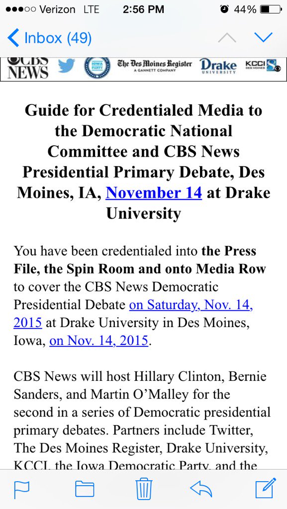 OliviaOHea's tweet photo. SEE YOU IN THE SPIN ROOM. #DrakeDebate #DemDebate https://t.co/HsHwzHY20R