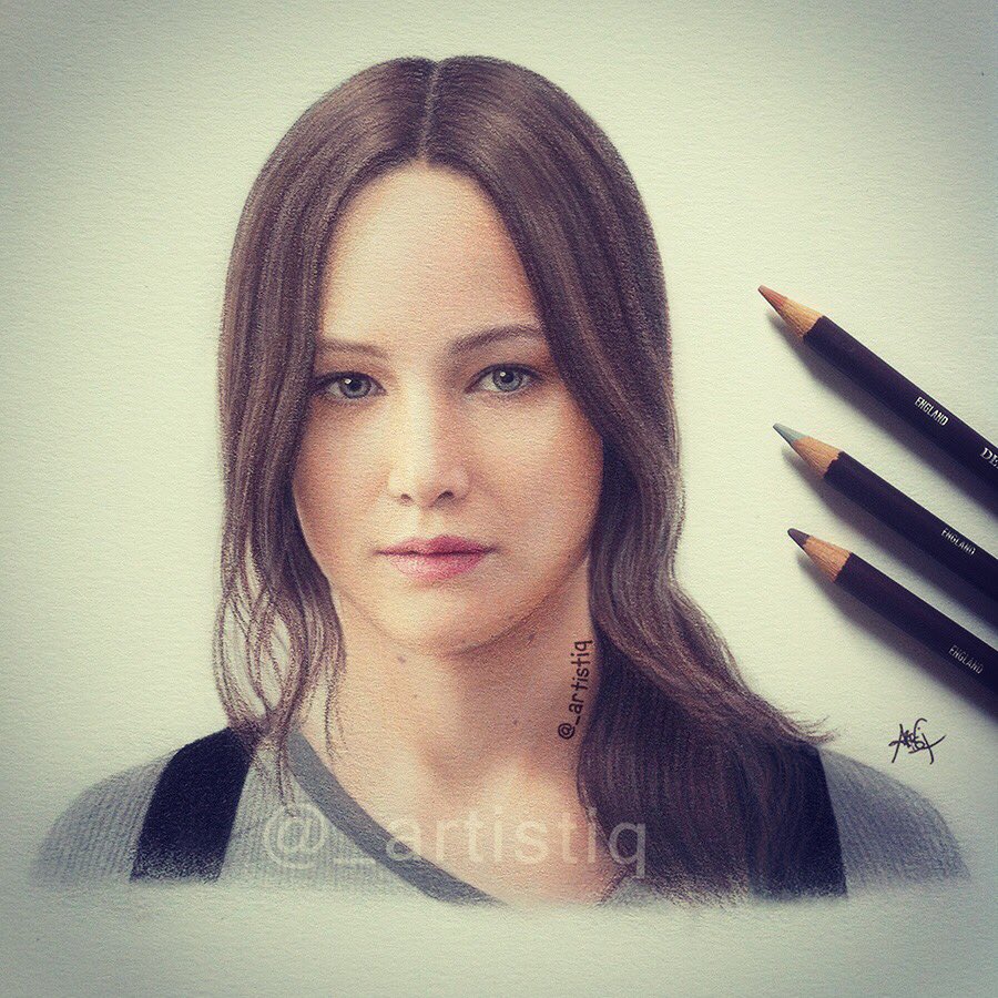 Katniss Everdeen Drawing With Color