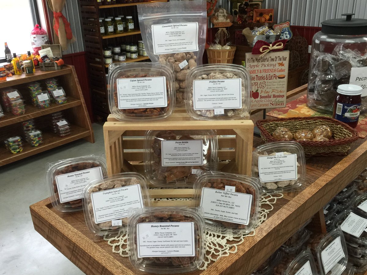 MillerPecan's tweet photo. New Items in Store!!! Cinnamon, Pumpkin, Honey Toasted &amp; Roasted, Cajun, Praline, Orange , Pecan Brittle. https://t.co/LhI9MZUD8y