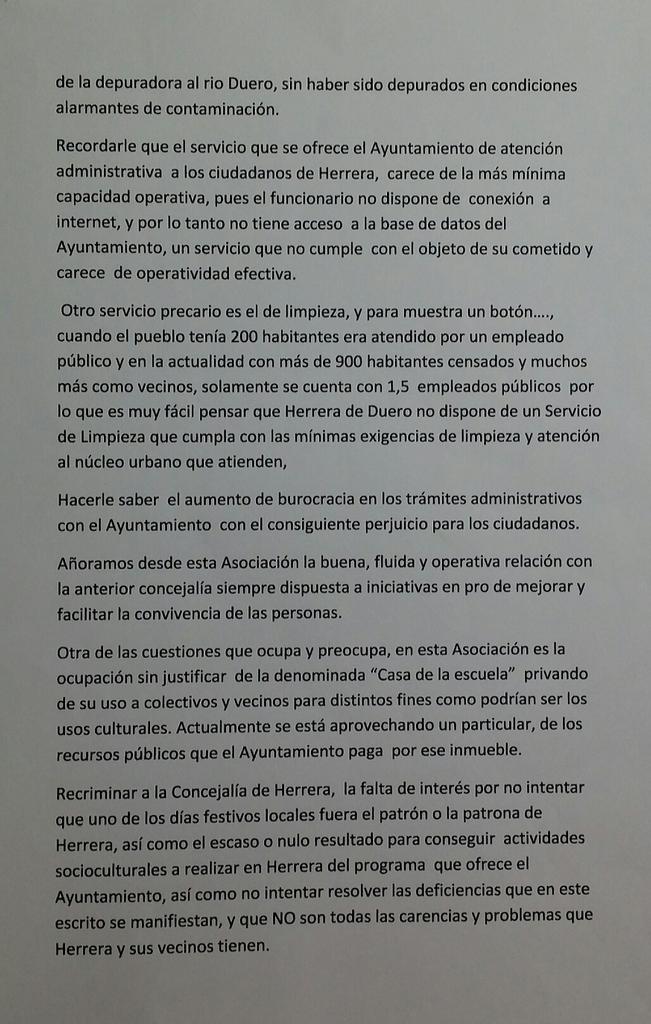 vecinosherrera's tweet photo. Carta al alcalde de Tudela. La gente se cansa de que lo problemas no se solucionen....Esperando el diálogo prometido https://t.co/mm2CgM7Zw9