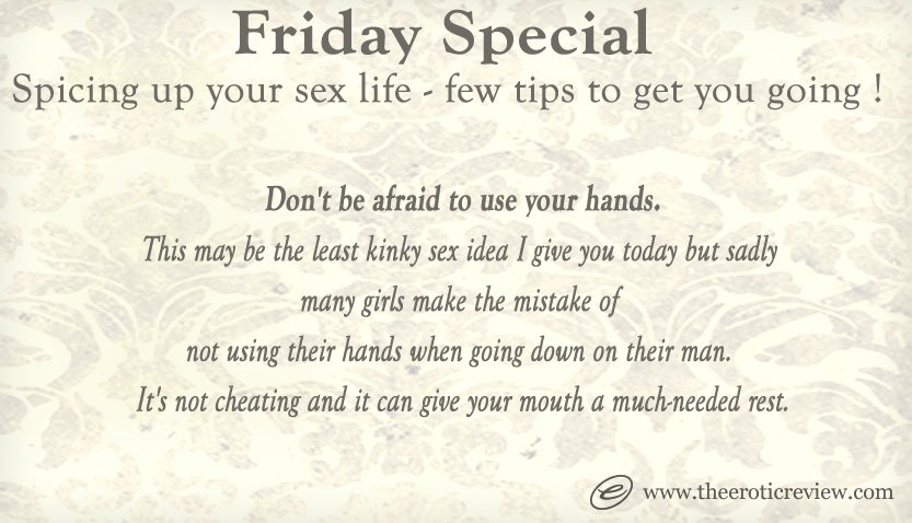TheEroticReview's tweet image. #SpicingUp your #SexLife - few #Tips to get you going ! 

#FridaySpecial