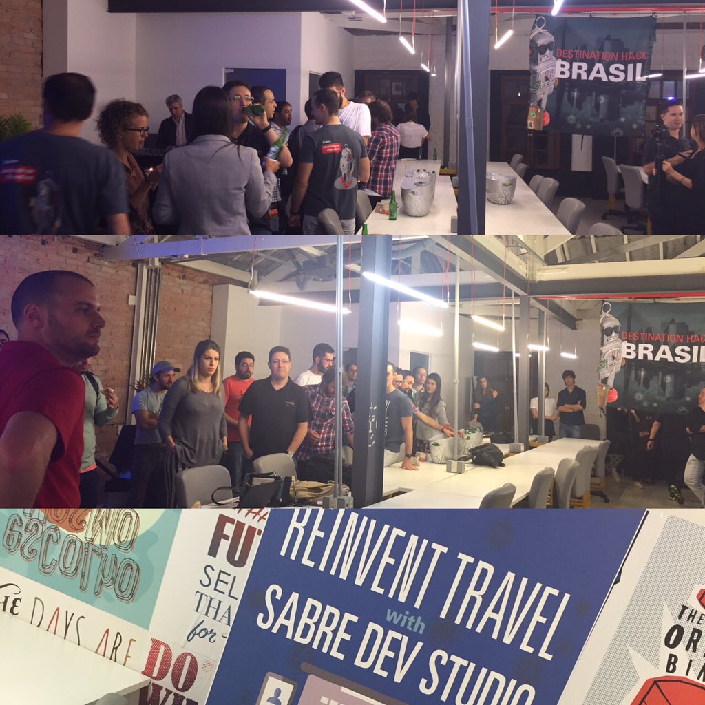 Sabre_Corp's tweet photo. We welcome #developers to #DestinationHack Brazil to #ReinventTravel with creativity & #SabreDevStudio #TechSampa https://t.co/4jmRkIhZOz