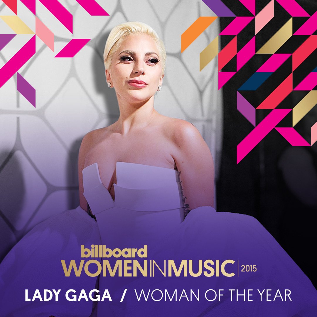 billboard's tweet photo. The 2015 Billboard #WomenInMusic: Lady Gaga, Selena Gomez, Demi Lovato and Lana Del Rey https://t.co/uBZlkcsuNm https://t.co/yFUmQDfOCG