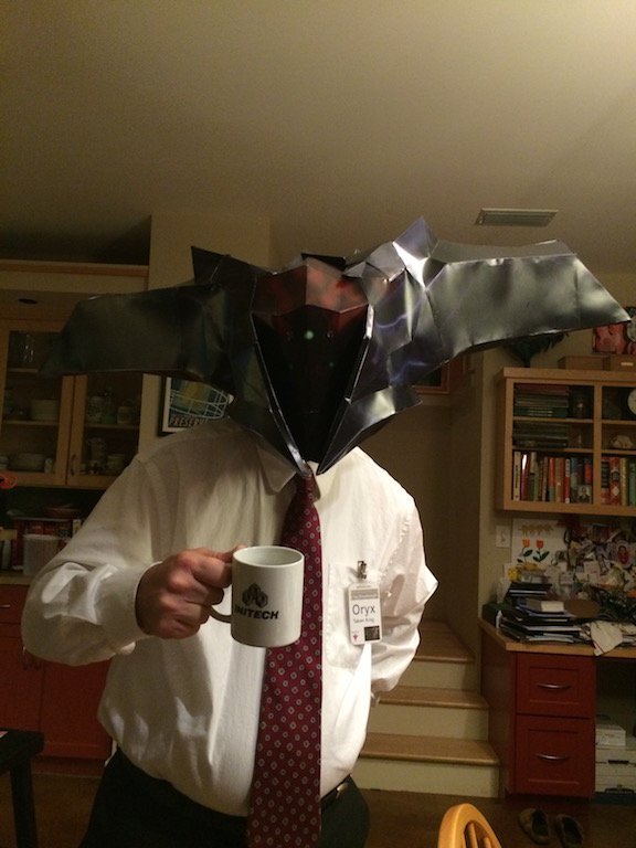 drmacro's tweet photo. @bungie #festivalofthelost This is me as Oryx, worst manager ever. You're all going to have to come in on Saturday. https://t.co/rEqqqbFsGO