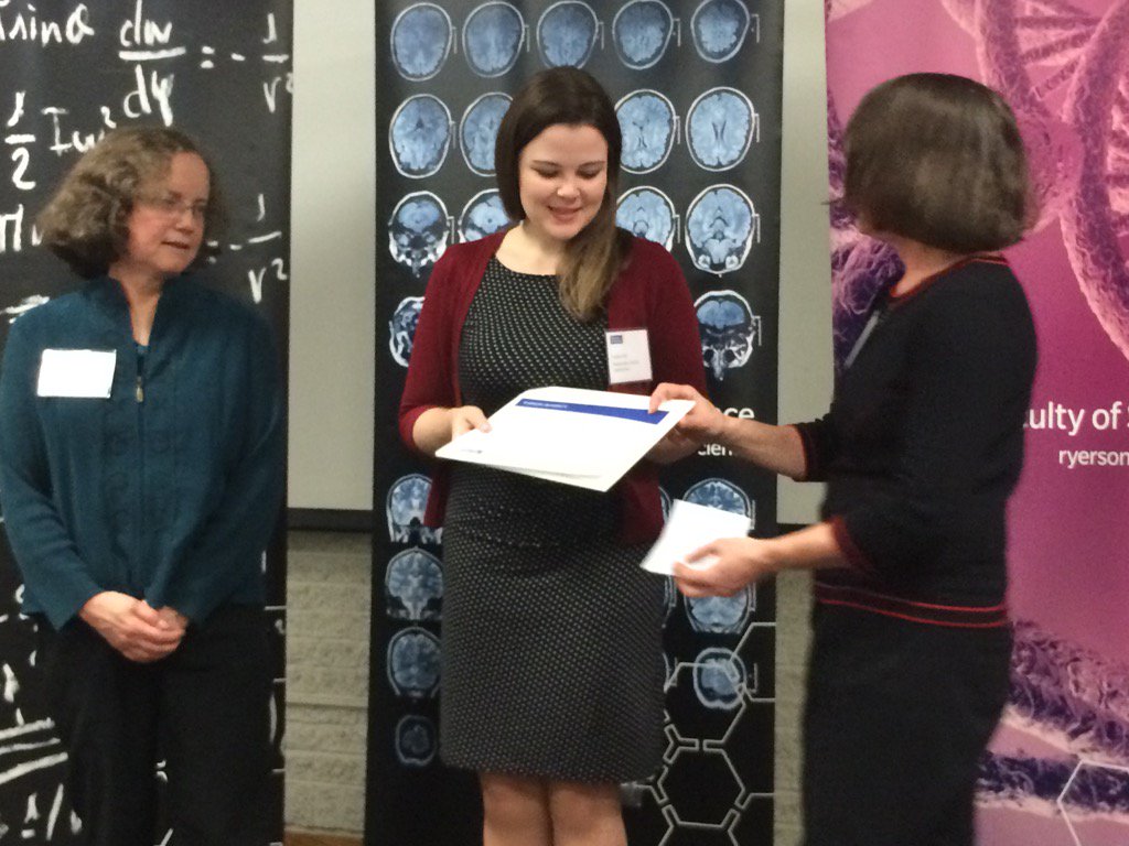 Yay!! Sophia!! Award winner in Math <a href="/RyersonU/">Ryerson University</a> #awesome #womeninSTEM